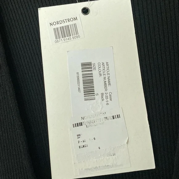 NEW Gauge81 Caesar black plunge neck midi dress small S - Picture 4 of 7